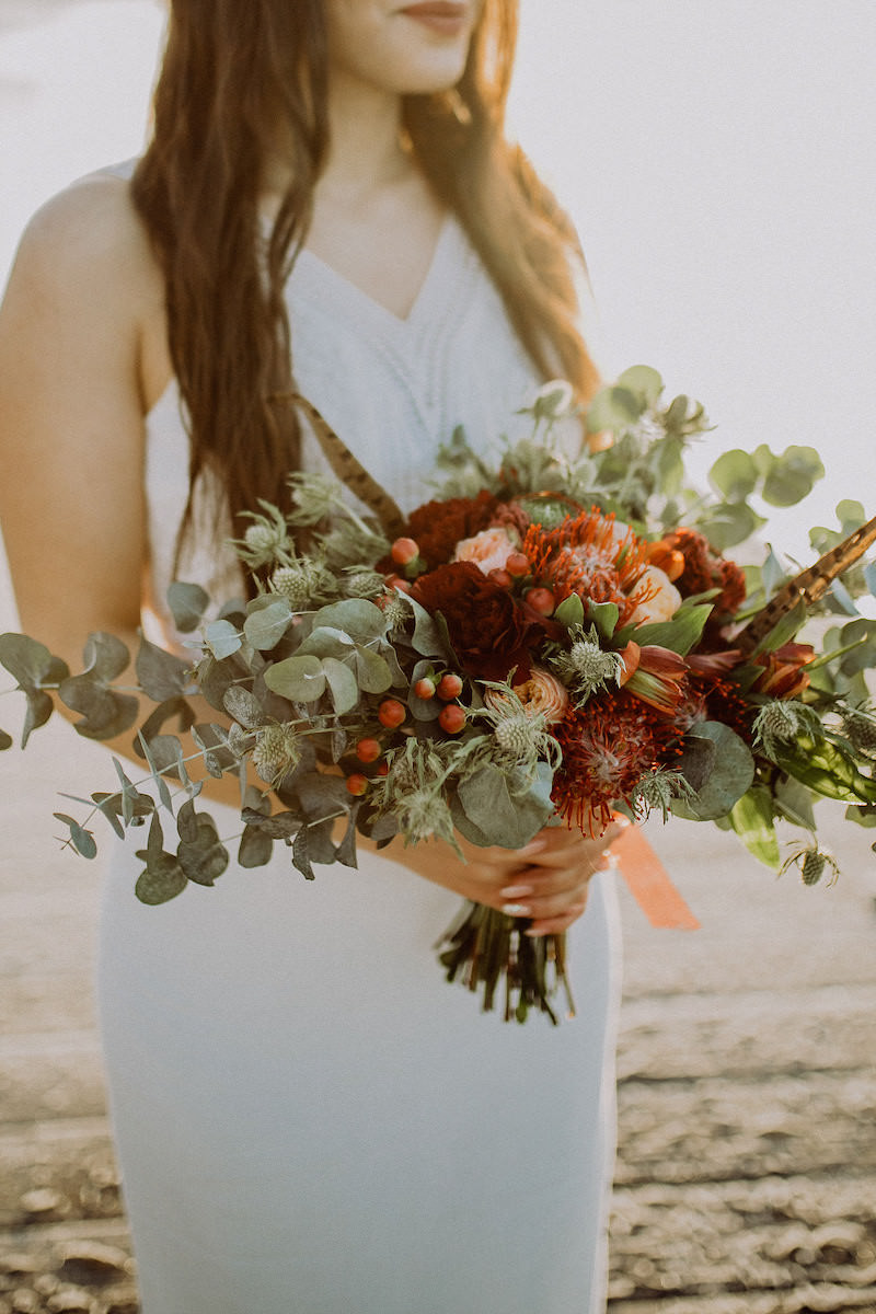 Brautstrauß Winter Boho