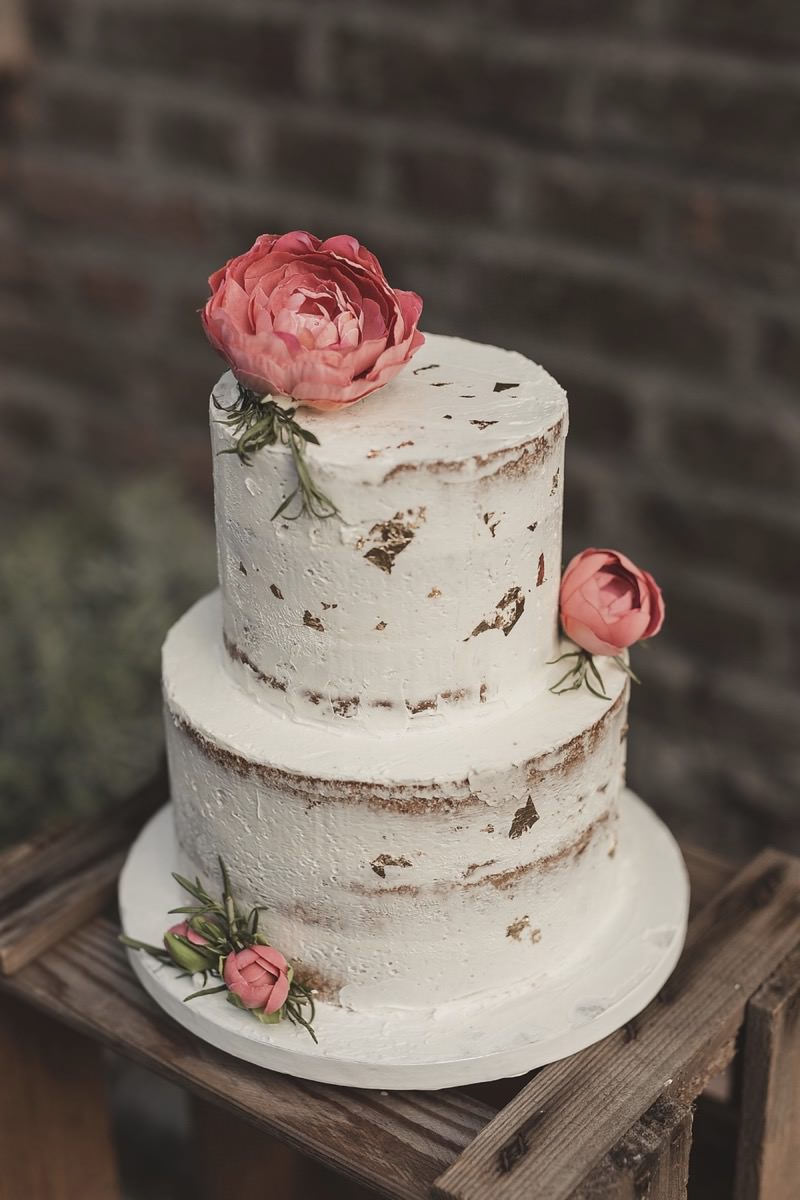 Hochzeitstorte Boho, Semi Naked Cake