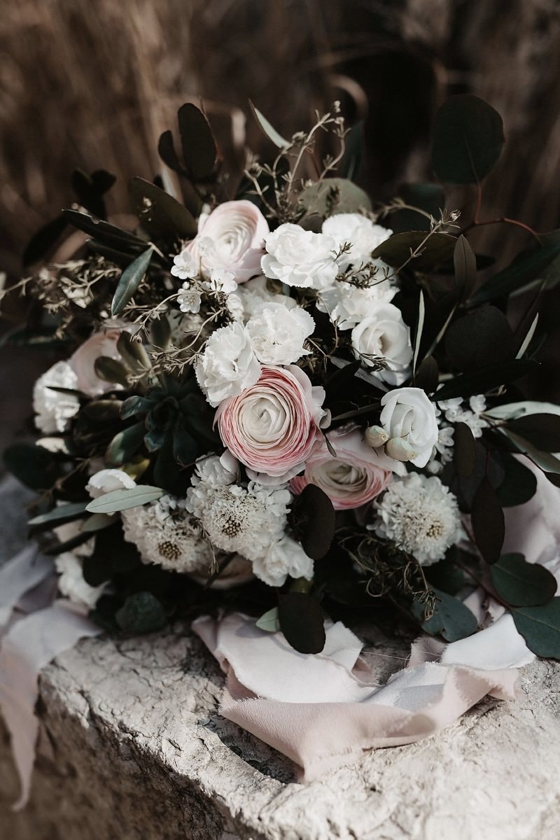 Brautstrauß Boho Weiß