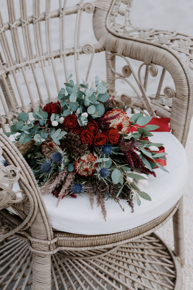 Brautstrauß Rot Grün