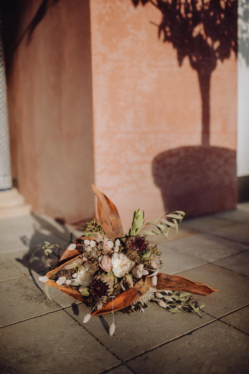 Brautstrauß Trockenblumen Boho