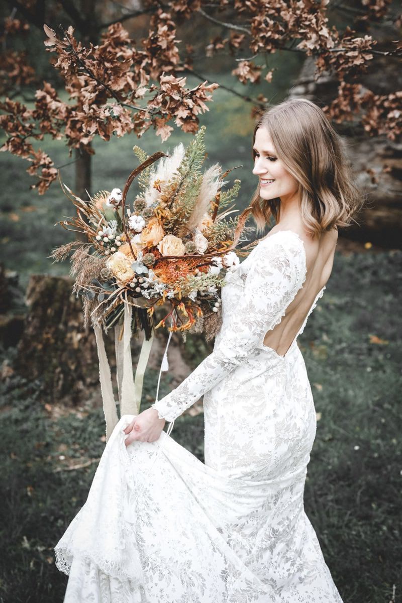 Brautkleid Boho, Brautmode YA Atelier