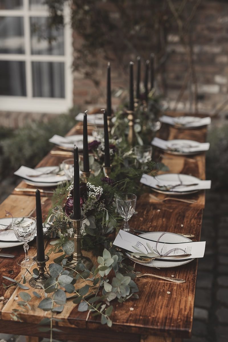 Tischdekoration Hochzeit, Hochzeitsdekoration, Rustikale Hochzeit, Moody Hochzeit