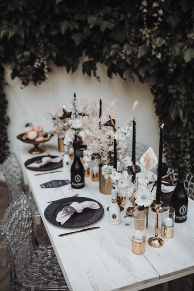 Tischdekoration Hochzeit, Hochzeitsdekoration, Moody Hochzeit, Fürst von Metternich