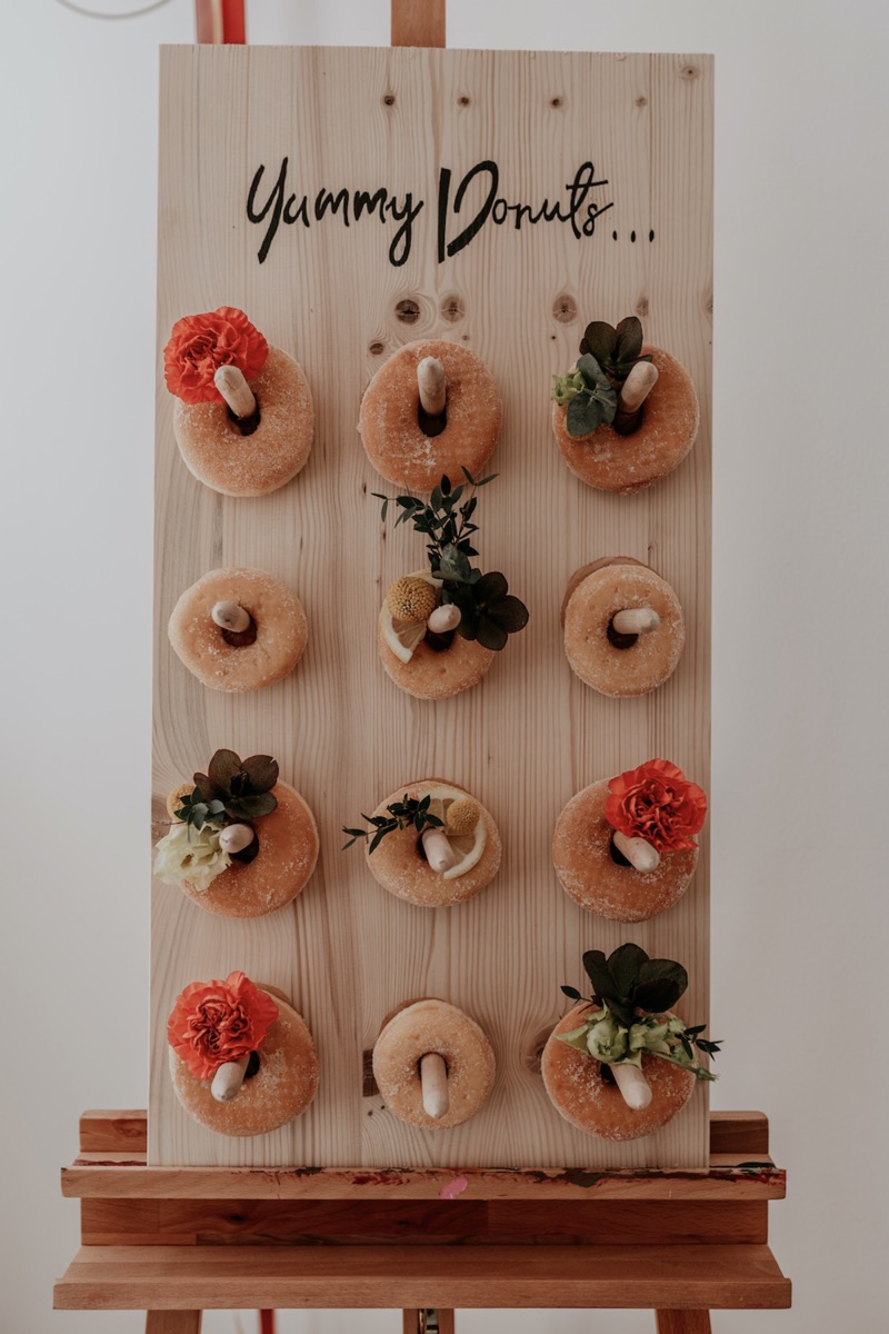 Sweet Table, Donut Wall, Mexikanische Hochzeit