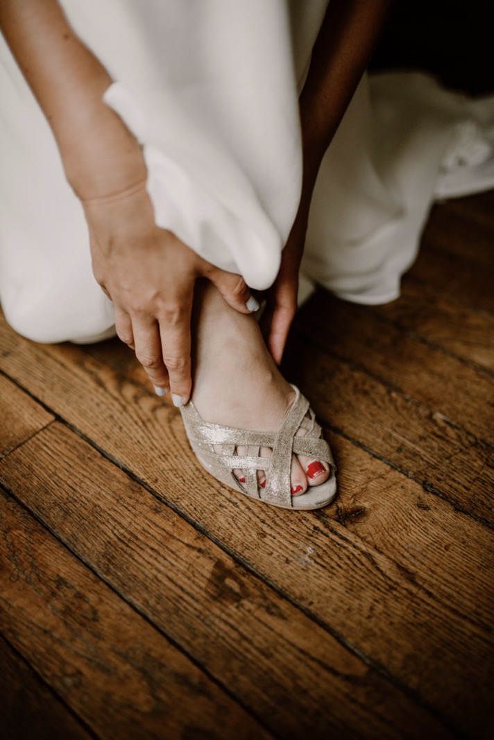 Brautschuhe Sandale
