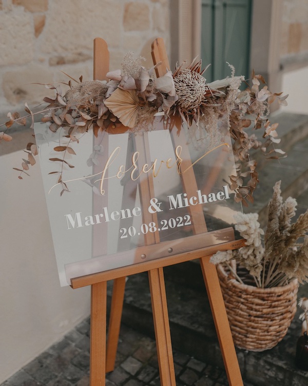 Boho Hochzeitsdeko, Boho Willkommensschild Hochzeit