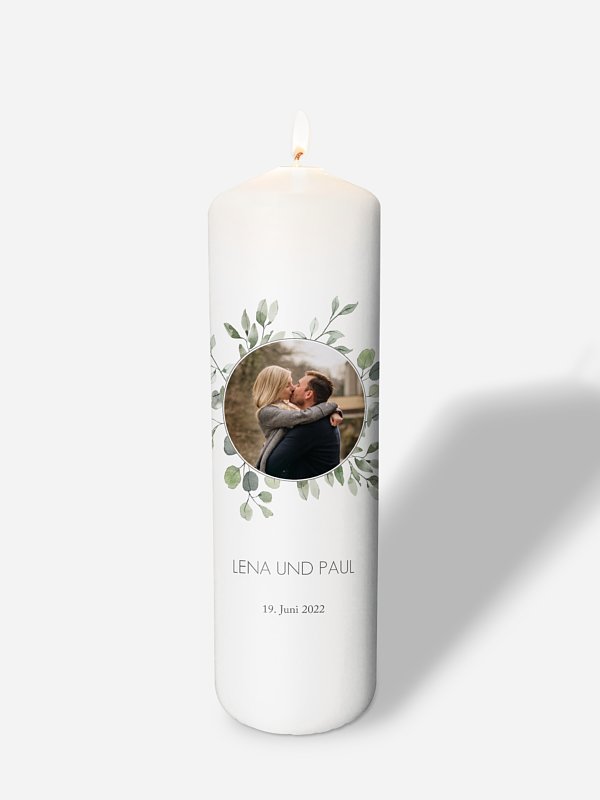 Hochzeitskerze, Traukerze mit Foto, Hochzeitsdekoration