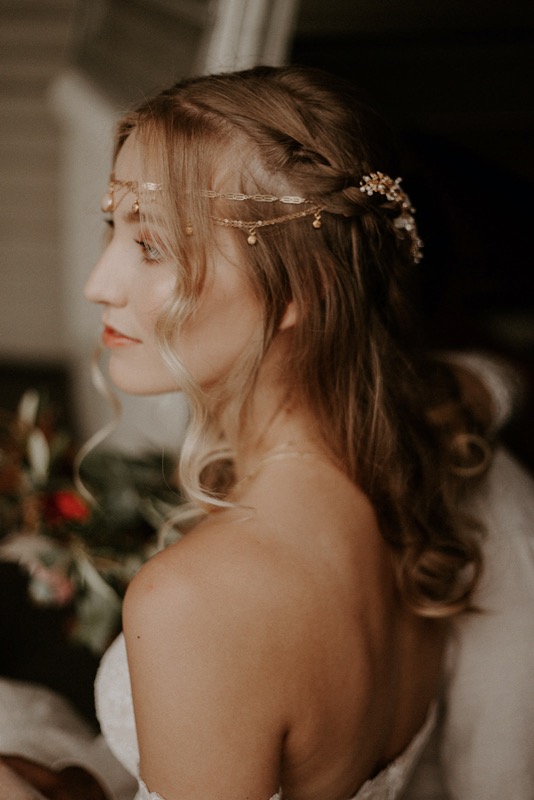 Brautstyling, Brautfrisuren, Brautschmuck, Bohobraut