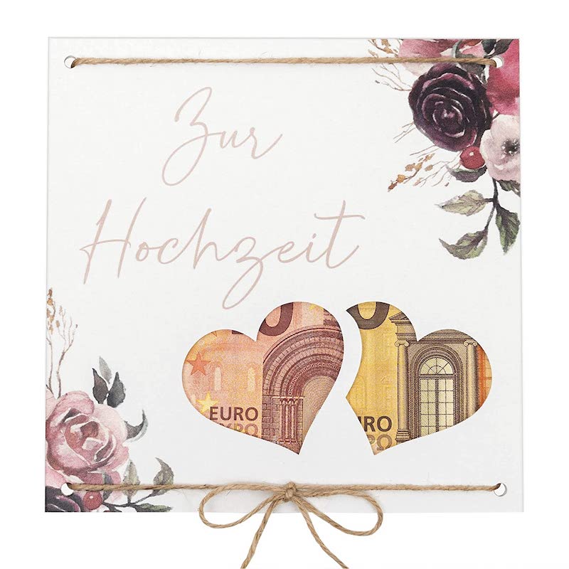 Hochzeitsgeschenk Geld, Geldgeschenk zur Hochzeit, Karte Geldgeschenk