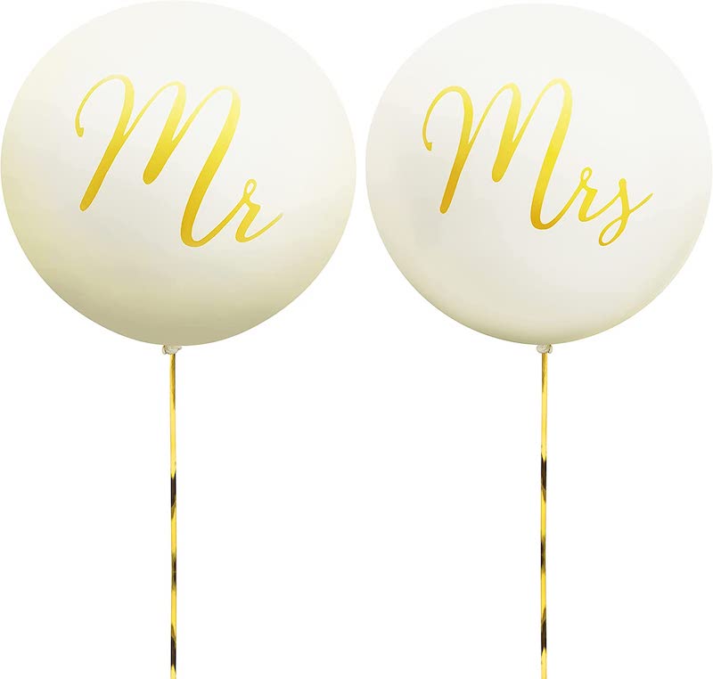 Hochzeitsgeschenk, Hochzeitsluftballons, Mr und Mrs Luftballons, Geschenk zur Hochzeit, Standesamt, Standesamtliche Hochzeit