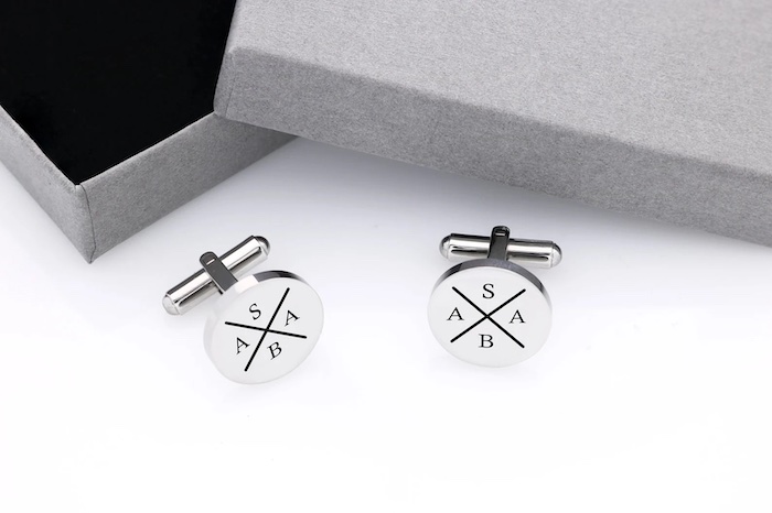 Manschettenknöpfe Personalisiert, Bräutigam Anzug, Hochzeitsanzug