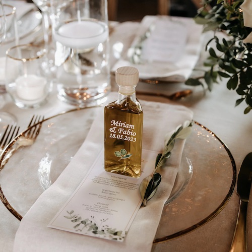 Gastgeschenk Hochzeit, Olivenölflasche Personalisiert, Gastgeschenk Hochzeit Greenery, Geschenkideen Hochzeitsgäste, Ideen für Gastgeschenke zur Hochzeit