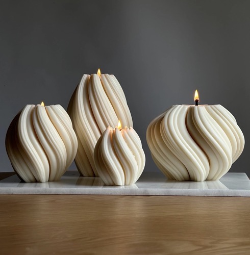 Hochzeitsdekoration Kerzen, Wellen Kerze Dekoration, Hochzeit