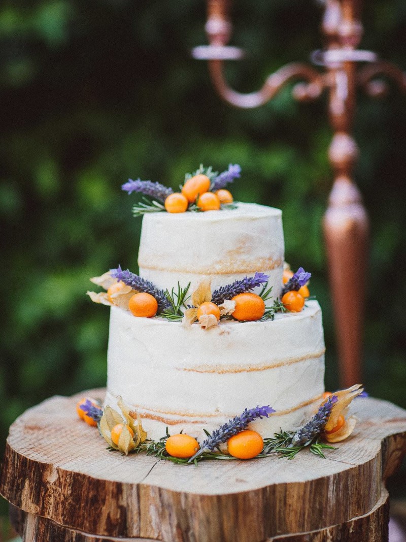 Hochzeitstorte mediterran, Semi naked Cake, Sommertorte