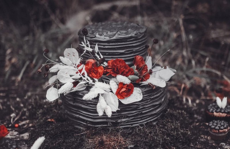 Hochzeitstorte Schwarz