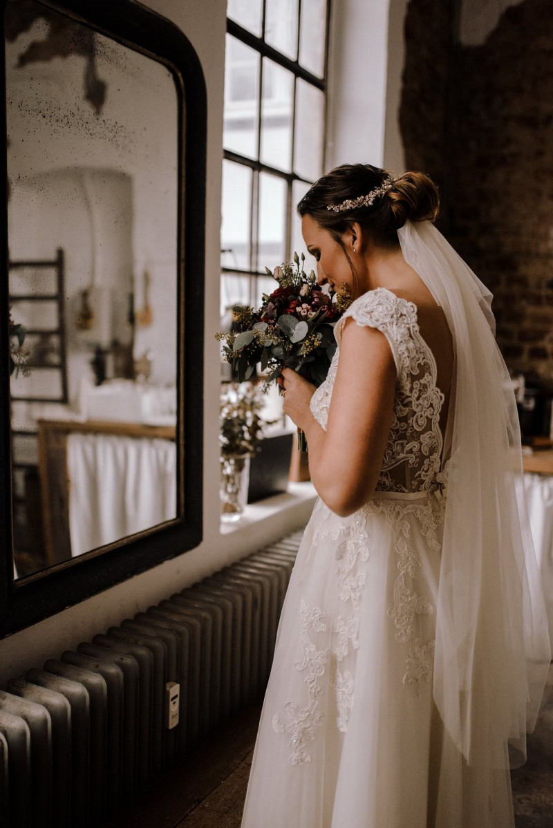 Brautschleier, Vintagebraut, Brautfrisur