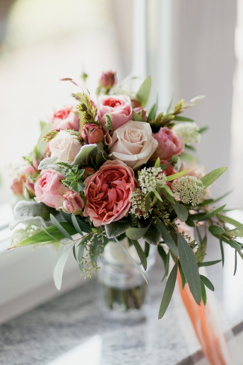 Brautstrauß Vintage Rosa mit Rosen