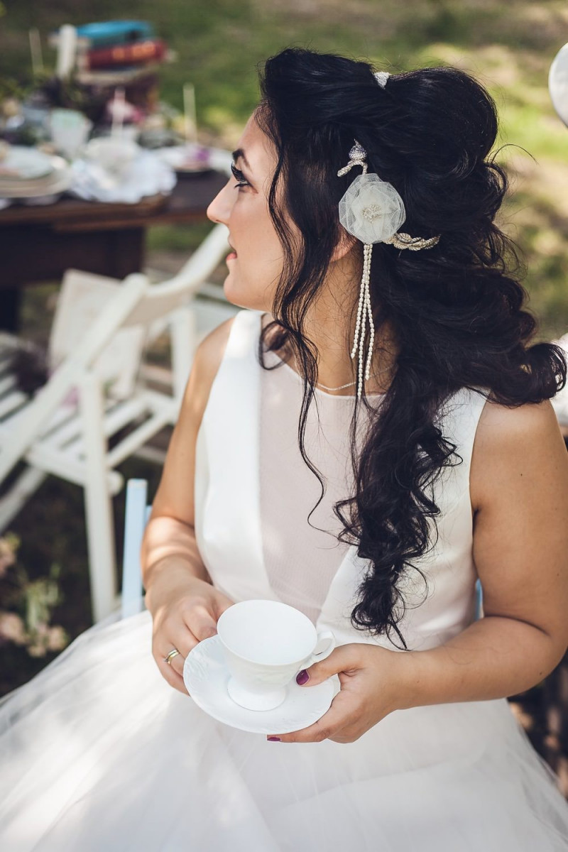 Vintagebraut, Chabby Chic Braut, Brautfrisur, Haarschmuck