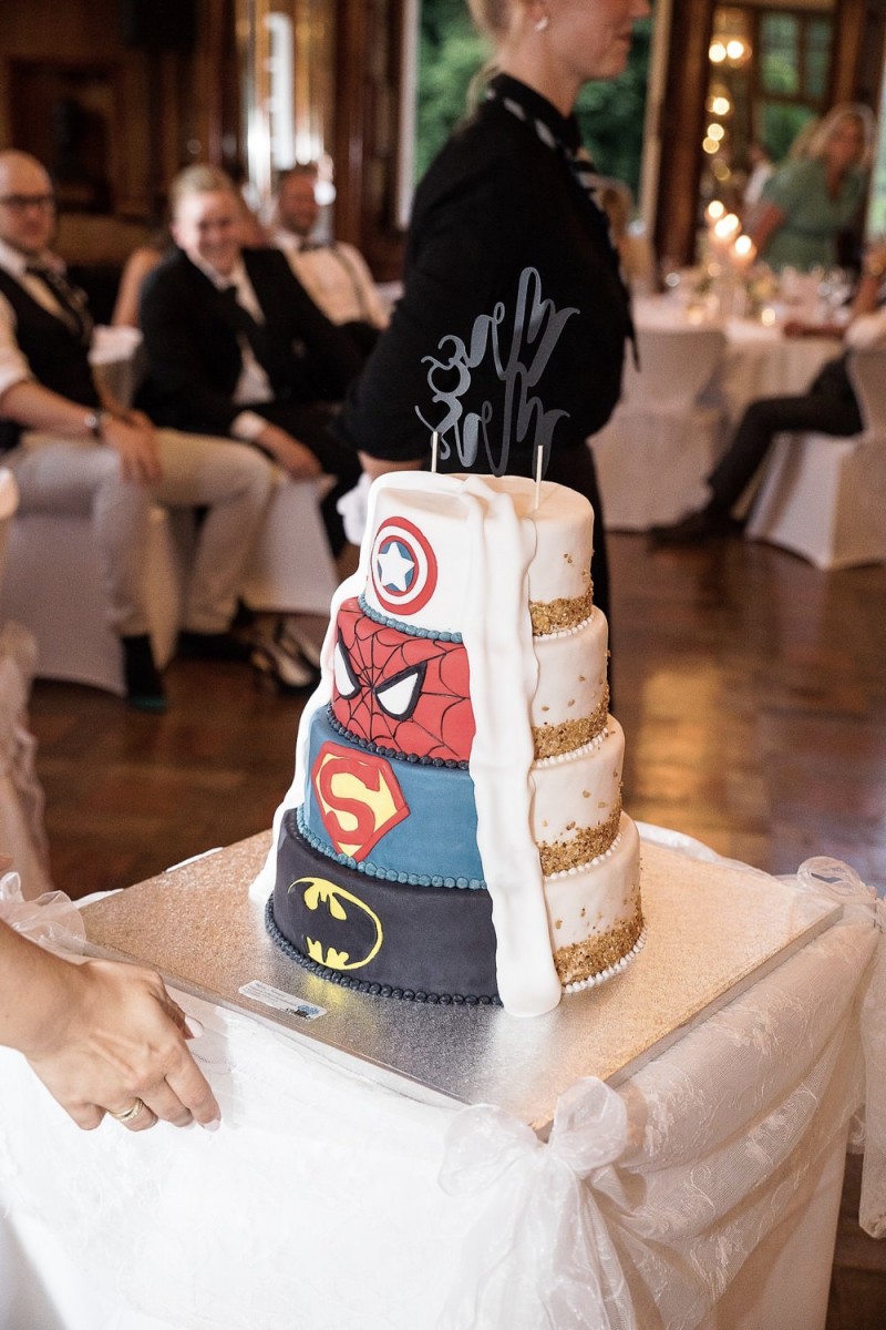Hochzeitstorte Marvel Avengers, Fondant, Mottotorte, DC Comics