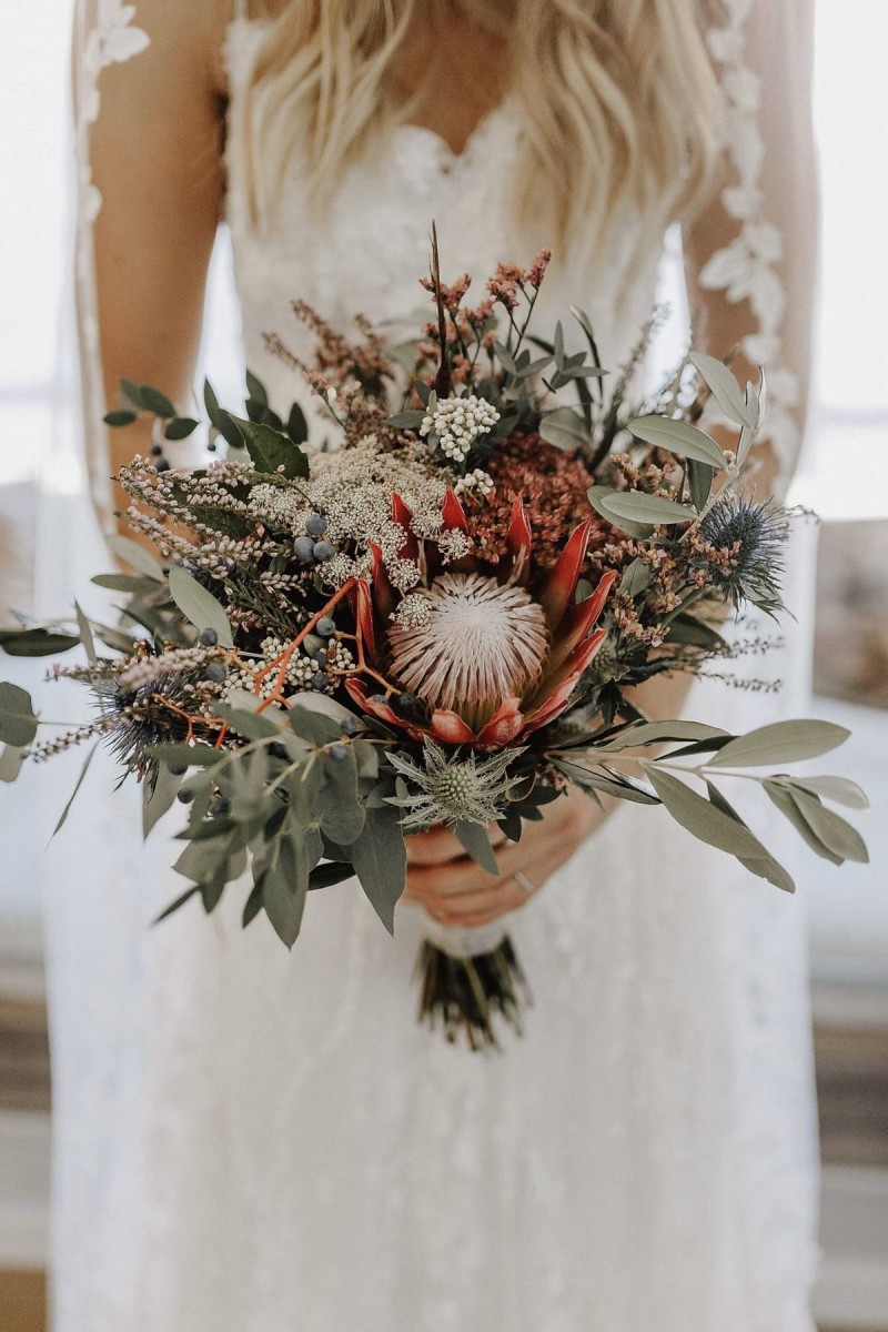Brautstrauß rustikal Boho