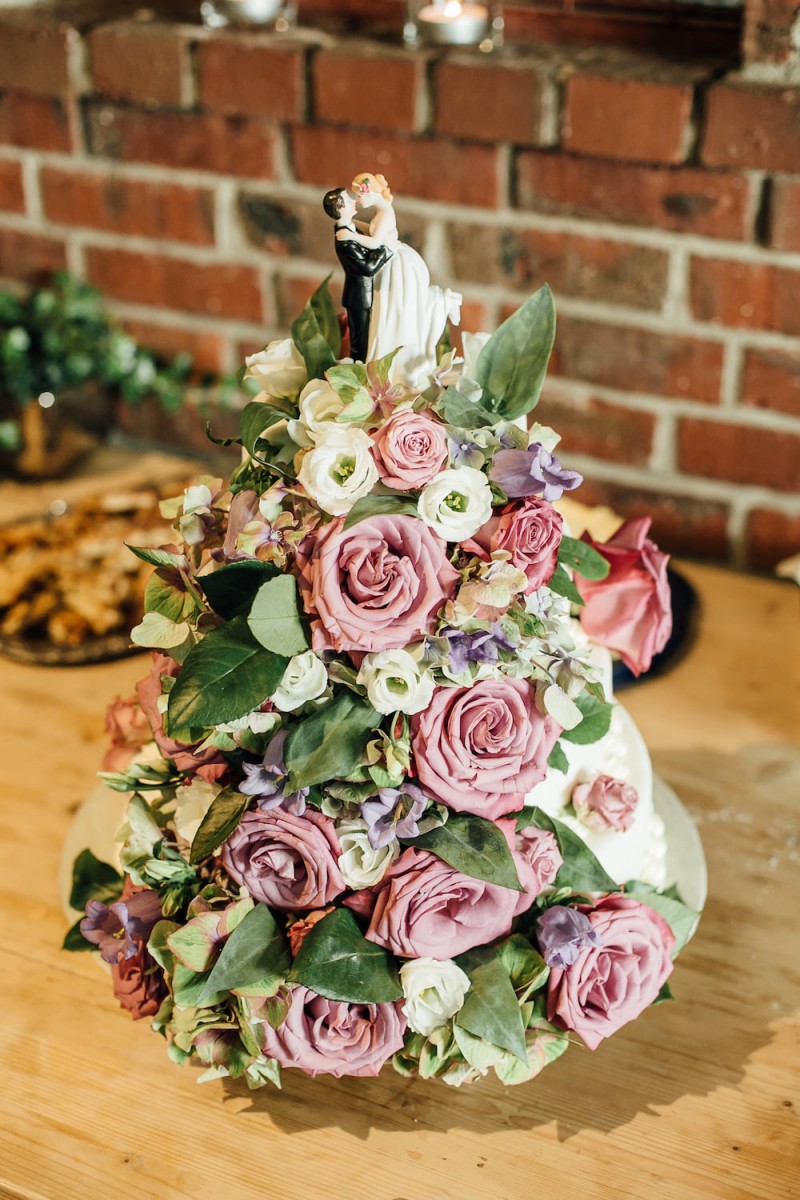 Hochzeitstorte Blumen Vintage