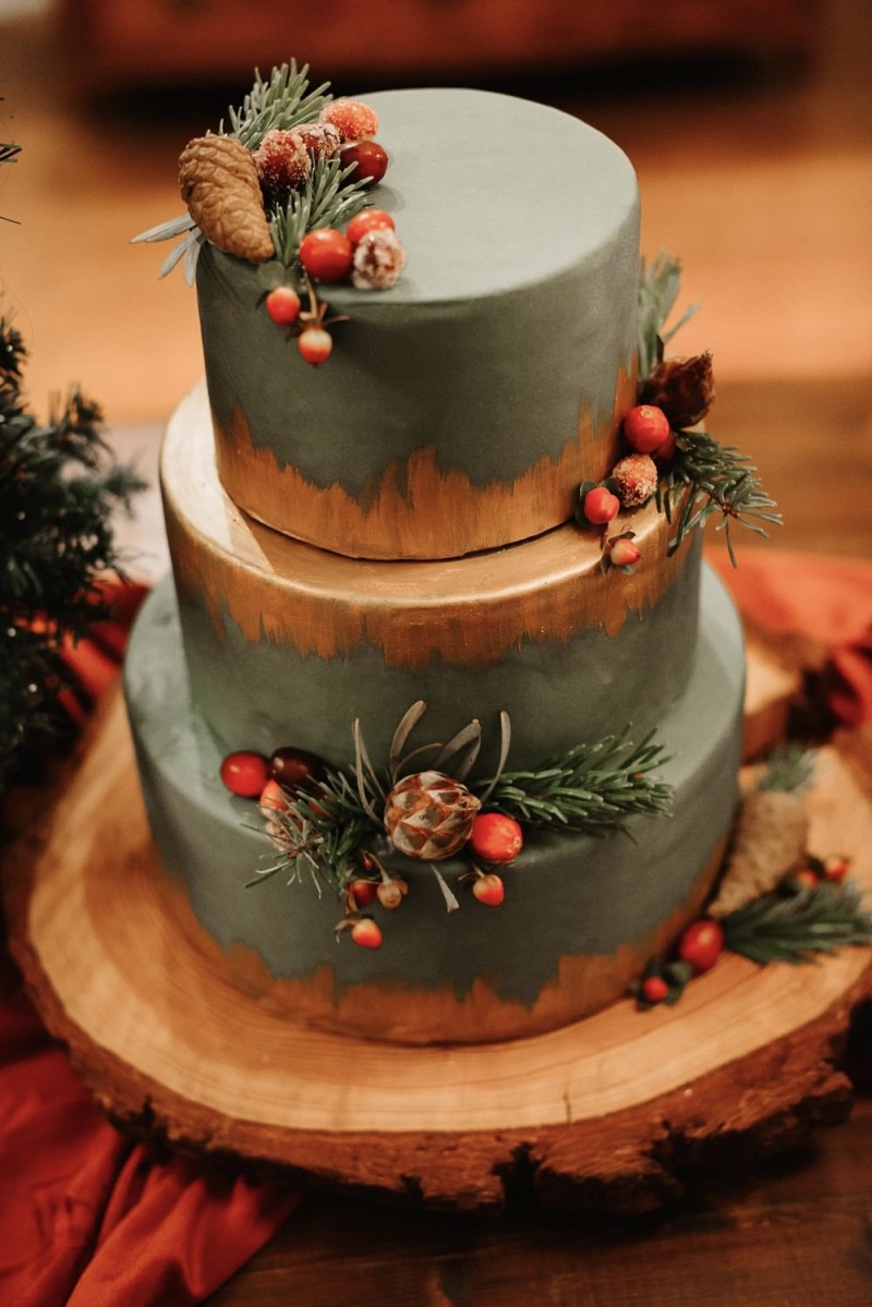 Hochzeitstorte Weihnachten, Winterhochzeit