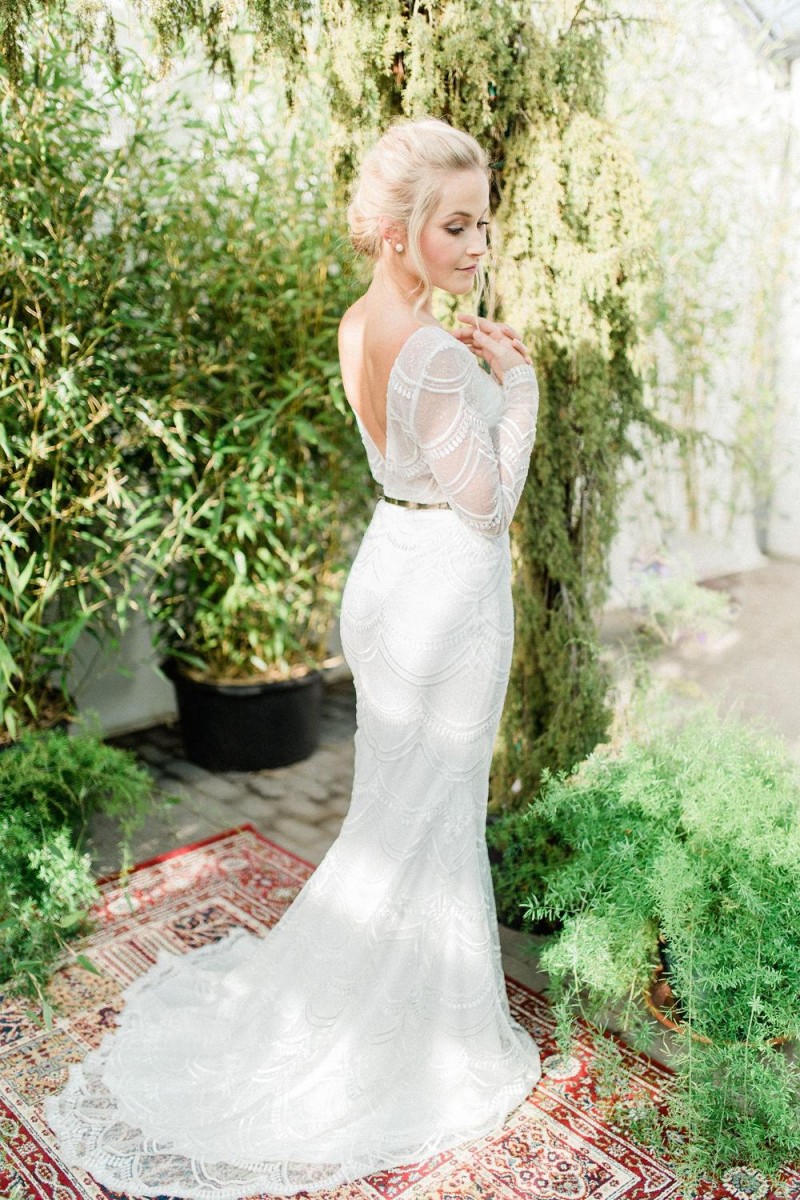 Brautkleid Boho, Rosen Schleicher Gewächshaus, Bratmode THE ONE - dress. day. love.