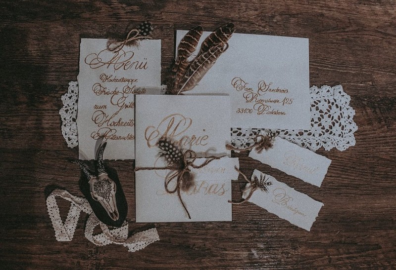 Hochzeitspapeterie Boho