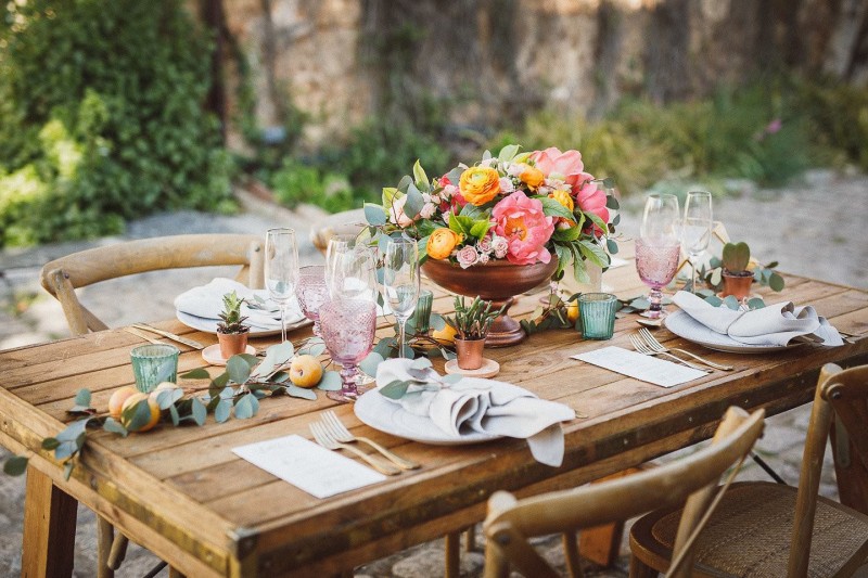 Tischdekoration Hochzeit, Hochzeitsdekoration, Sommerhochzeit, Mallorca Hochzeit