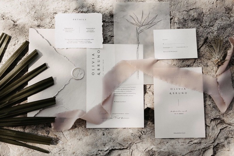 Hochzeitspapeterie mediterrane Boho