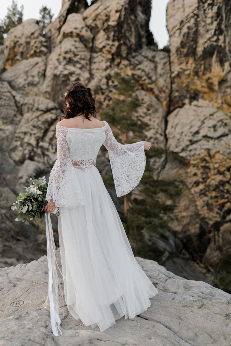 Brautkleid Boho, Brautmode Laura Dometzky