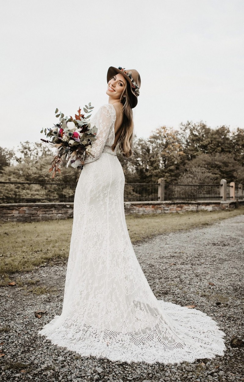 Brautkleid Boho, Brautkleid Kloster Festfein Boutique