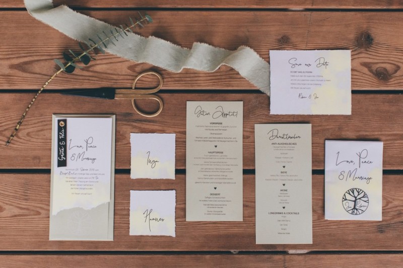 Hochzeitspapeterie Hippie Boho