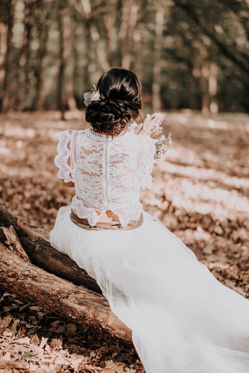 Brautkleid Zweiteiler, Brautkleid Boho