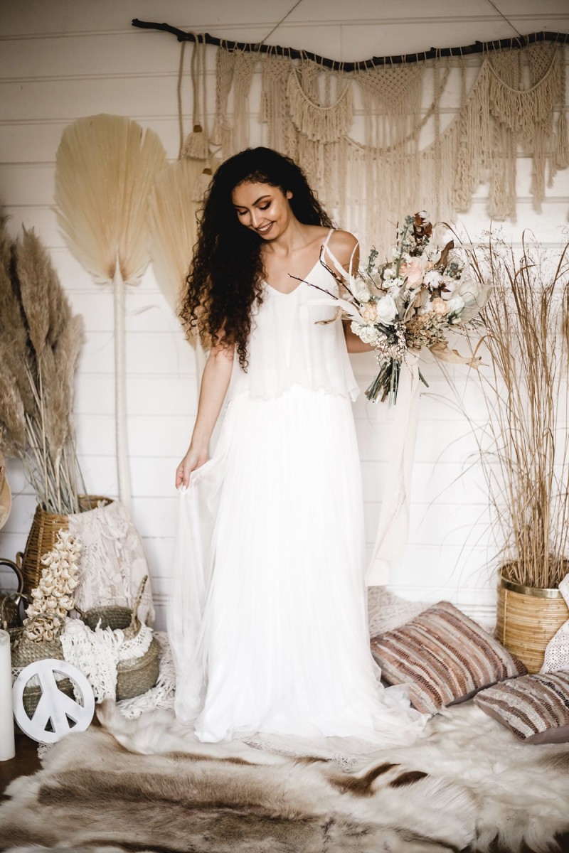 Boho Brautkleid, Rheinboutique Bonn Brautmoden