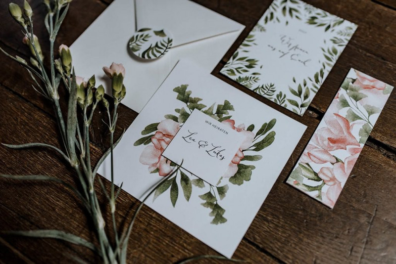 Florale Hochzeitseinladungen Hochzeitseinladungen Greenery, Magnolien, Menükarten Hochzeit, Save the Date Karten Hochzeit, Hochzeitseinladungen, Einladungen zur Hochzeit, Einladungskarten Hochzeit