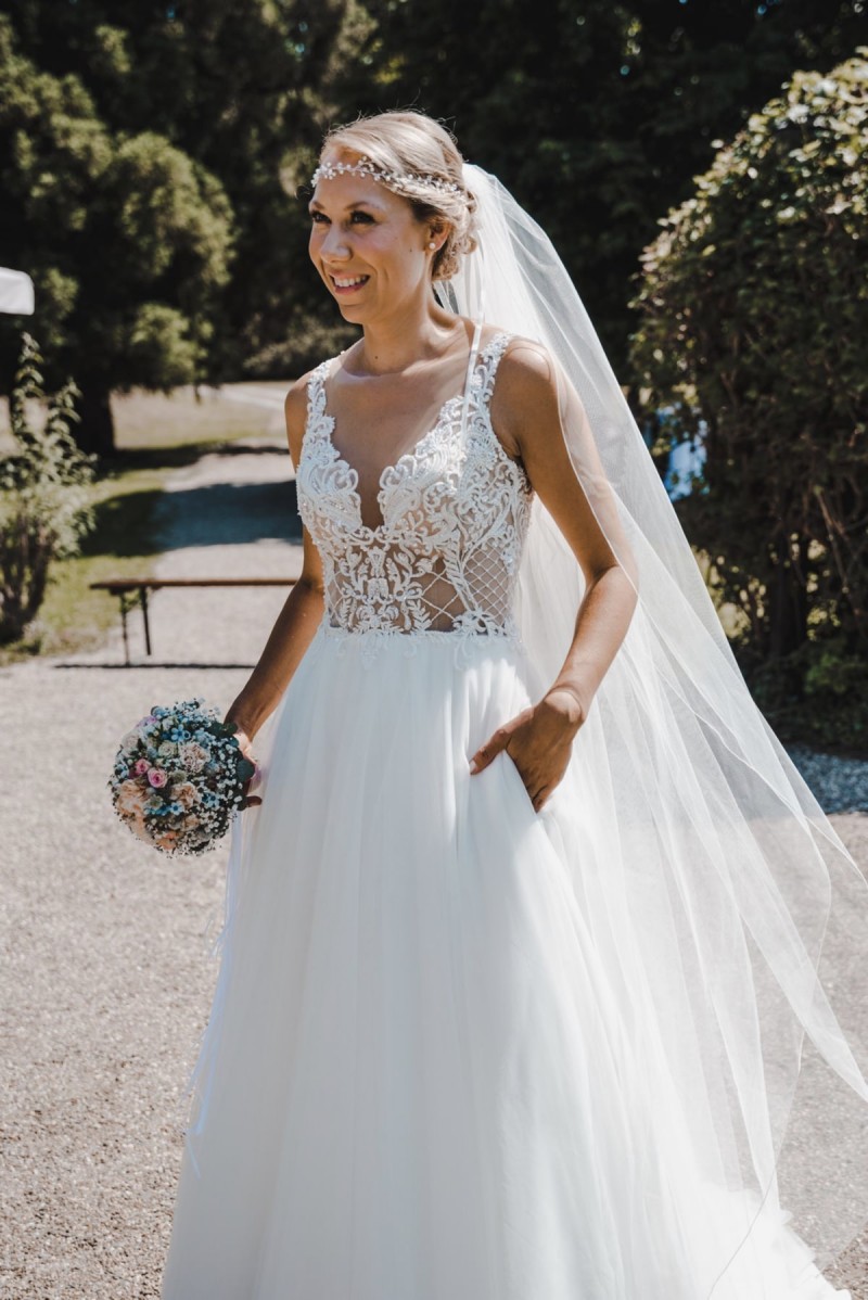 Brautkleid Vintage, Transparent, Hochzeitshaus Struck