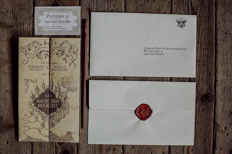 Hochzeitspapeterie Harry Potter, Motto Hochzeit Harry Potter