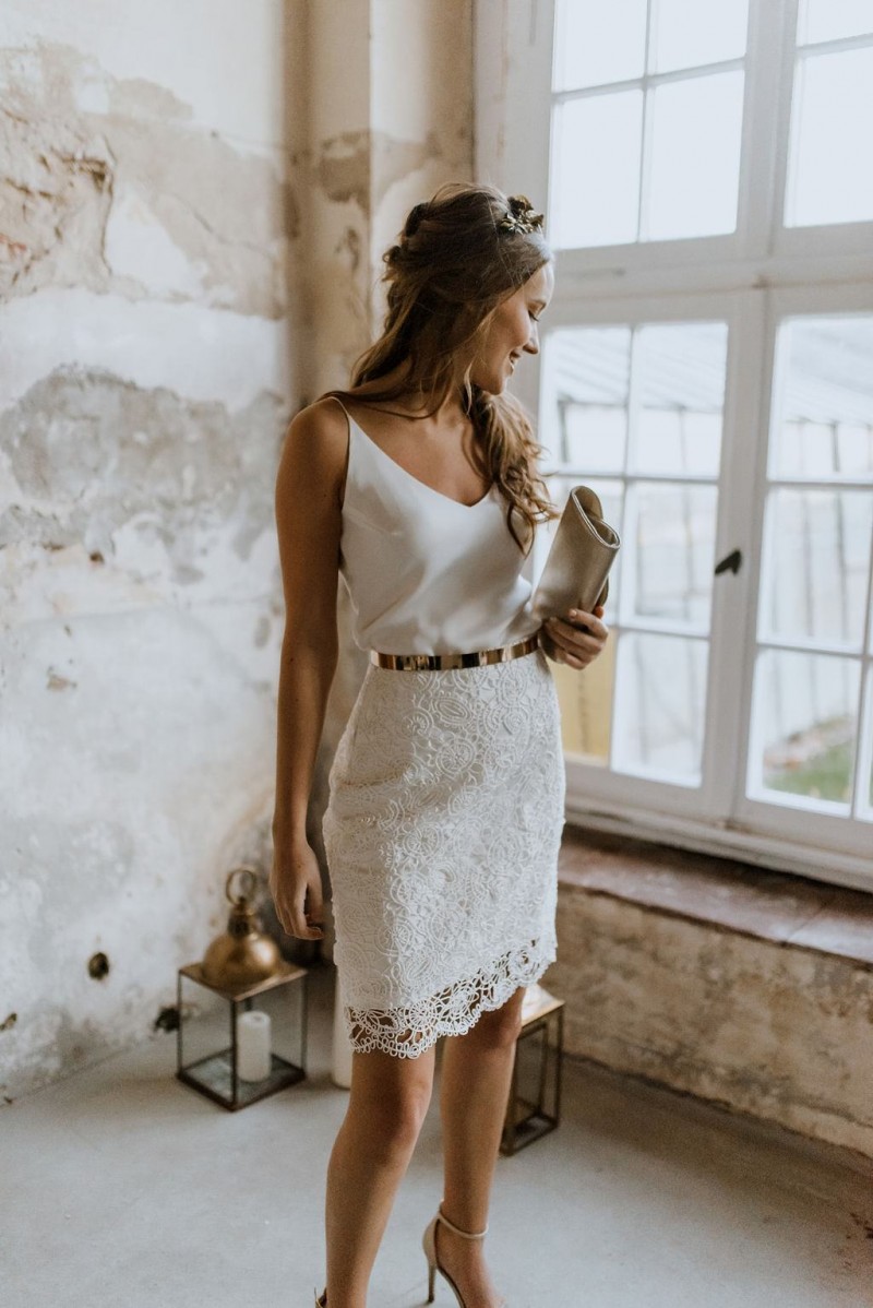 Brautkleid Labude, Kurzes Brautkleid