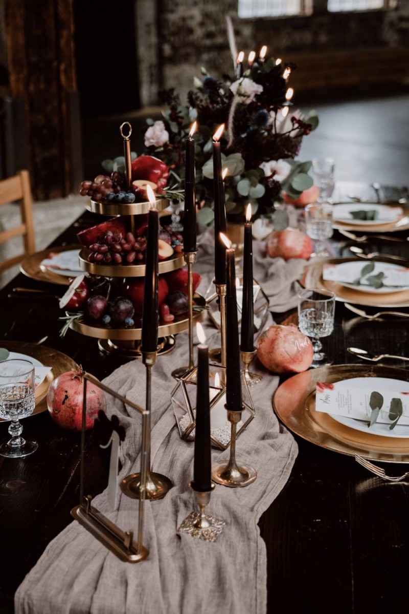Tischdekoration Hochzeit, Hochzeitsdekoration, Winterhochzeit, Moody Hochzeit, Moody Deko