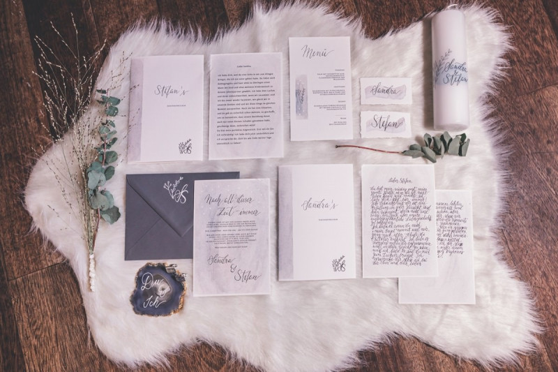 Hochzeitspapeterie Winterhochzeit