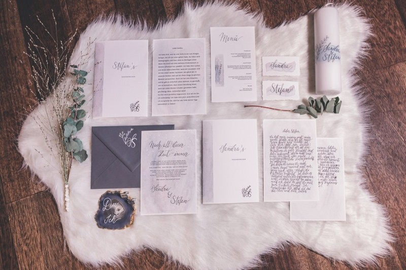 Hochzeitspapeterie Winterhochzeit