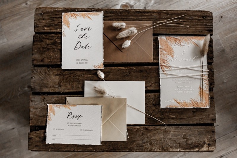 Boho Hochzeit, Hochzeitspapeterie, Boho Papeterie