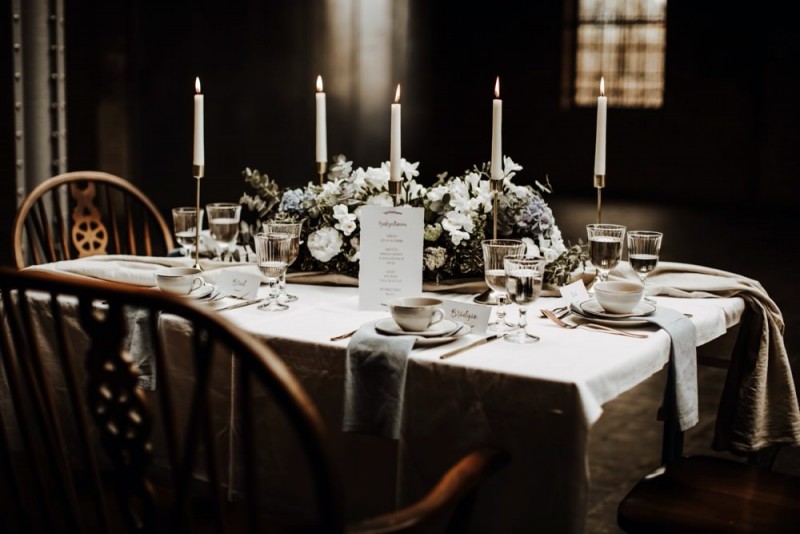 Tischdekoration Hochzeit, Tischdekoration Industrial Hochzeit