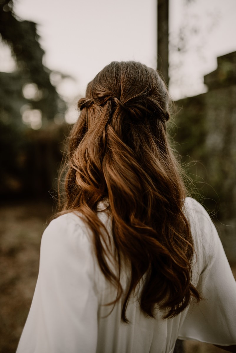 Brautstyling, Natürliches Brautstyling, Flechtfrisur Hochzeit