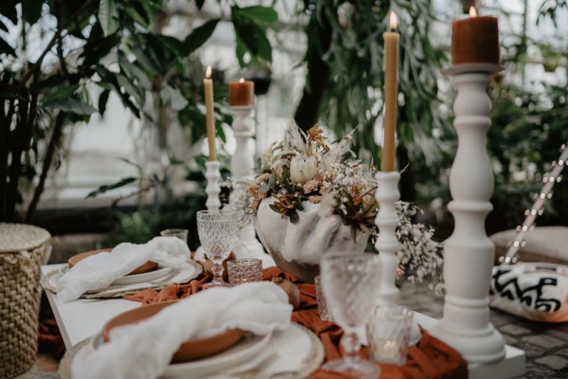 Tischdekoration Indian Summer
