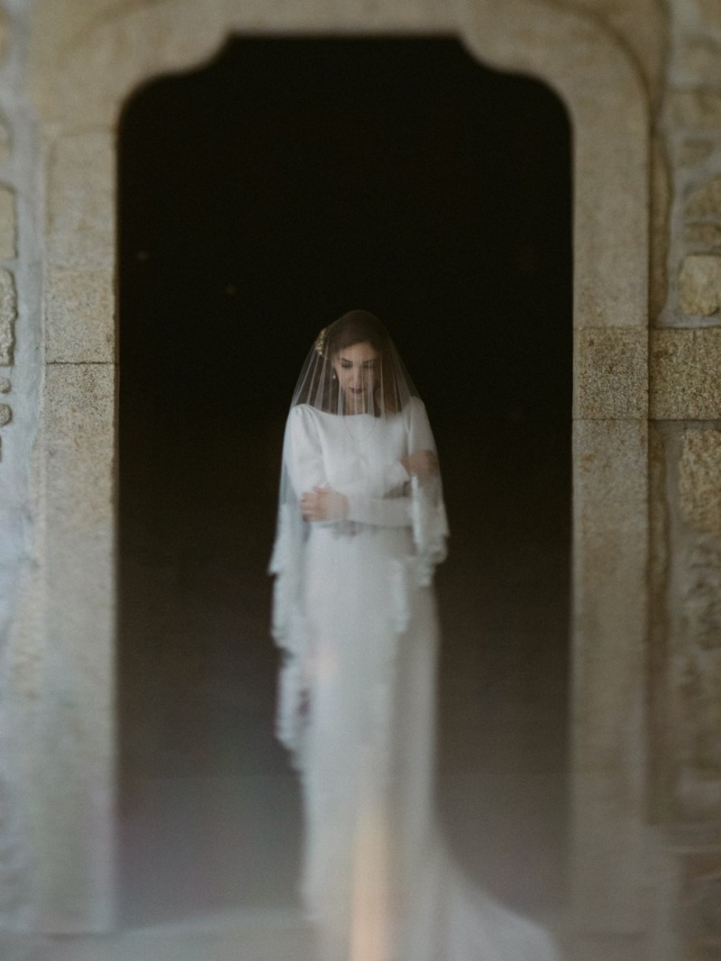 Brautkleid, Elegantes Brautkleid, Kathedralschleier