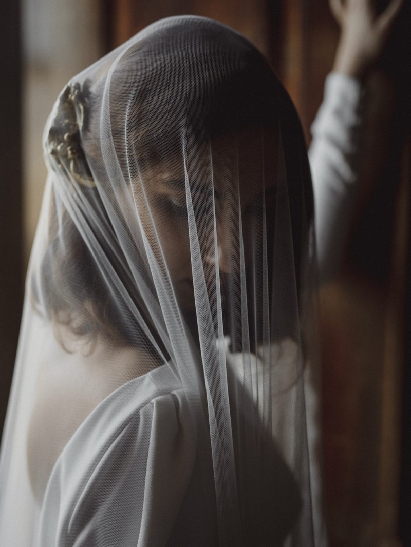 Brautstyling, Elegantes Brautstyling, Brautschleier