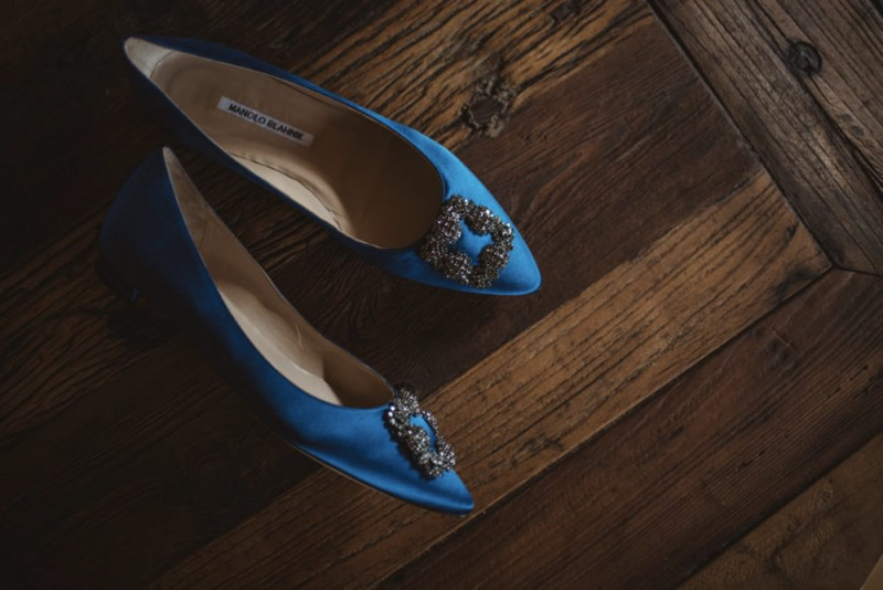 Brautschuhe Manolo Blahnik , Brautschuhe Blau